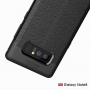 Husă Litchi, din piele, pentru Samsung Galaxy Note 8 - negru