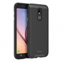 Carcasă din plastic Ipaky, cu ramă, pentru Samsung Galaxy J5 (2017) - gri-negru