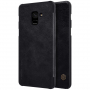 Husă flip Nillkin Qin, din piele, pentru Samsung Galaxy A8 Plus (2018) - negru