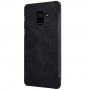 Husă flip Nillkin Qin, din piele, pentru Samsung Galaxy A8 (2018) - negru