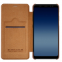 Husă flip Nillkin Qin, din piele, pentru Samsung Galaxy A8 (2018) - maro
