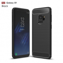 Carcasă din plastic cu textură șlefuită, pentru Samsung Galaxy S9 - negru