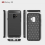 Carcasă din plastic cu textură șlefuită, pentru Samsung Galaxy S9 - negru