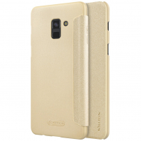 Husă flip Nillkin Sparkle, pentru Samsung Galaxy A8 (2018) - auriu