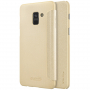 Husă flip Nillkin Sparkle, pentru Samsung Galaxy A8 Plus (2018) - auriu