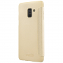 Husă flip Nillkin Sparkle, pentru Samsung Galaxy A8 Plus (2018) - auriu