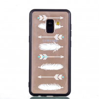 Carcasă din plastic întărit săgeți, pentru Samsung Galaxy A8 (2018) - transparent