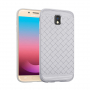 Carcasă din plastic cu textură împletită, pentru Samsung Galaxy J5 (2017) - gri