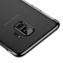 Carcasă transparentă Baseus Glitter, cu ramă, pentru Samsung Galaxy S9 - negru