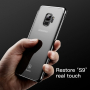 Carcasă transparentă Baseus Glitter, cu ramă, pentru Samsung Galaxy S9 - negru