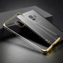 Carcasă transparentă Baseus Glitter, cu ramă, pentru Samsung Galaxy S9 - auriu