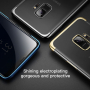 Carcasă transparentă Baseus Glitter, cu ramă, pentru Samsung Galaxy S9 - auriu