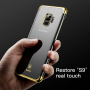 Carcasă transparentă Baseus Glitter, cu ramă, pentru Samsung Galaxy S9 - auriu