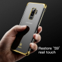 Carcasă transparentă Baseus Glitter, cu ramă, pentru Samsung Galaxy S9 Plus - auriu