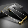 Carcasă transparentă Baseus Glitter, cu ramă, pentru Samsung Galaxy S9 Plus - auriu