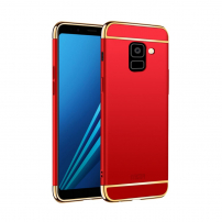 Carcasă Mofi din plastic pentru Samsung Galaxy A8 (2018) - roșu