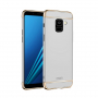 Carcasă Mofi din plastic pentru Samsung Galaxy A8 Plus (2018) - argintiu