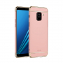 Carcasă Mofi din plastic pentru Samsung Galaxy A8 Plus (2018) - roz-auriu