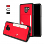 Husă din piele Dux Ducis Pocard, pentru Samsung Galaxy A8 (2018) - roșu