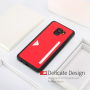 Husă din piele Dux Ducis Pocard, pentru Samsung Galaxy A8 (2018) - roșu