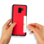 Husă din piele Dux Ducis Pocard, pentru Samsung Galaxy A8 (2018) - roșu