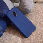 Carcasă din silicon pentru Samsung Galaxy A8 (2018) - albastru închis