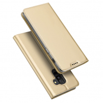 Husă flip Dux Ducis Skin Pro, pentru Samsung Galaxy A6 Plus (2018) - auriu