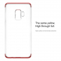 Carcasă Baseus Armor, din plastic transparent pentru Samsung Galaxy S9 - roșu