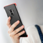 Carcasă Baseus Armor, din plastic transparent pentru Samsung Galaxy S9 - roșu