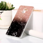 Carcasă din plastic marmură, pentru Samsung Galaxy A8 Plus (2018) - maro-negru