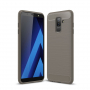 Carcasă din plastic cu textură șlefuită, pentru Samsung Galaxy A6 Plus (2018) - gri