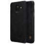 Husă flip Nillkin Qin, din piele, pentru Samsung Galaxy A6 (2018) - negru