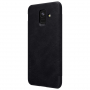 Husă flip Nillkin Qin, din piele, pentru Samsung Galaxy A6 (2018) - negru