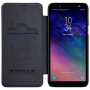 Husă flip Nillkin Qin, din piele, pentru Samsung Galaxy A6 (2018) - negru