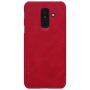 Husă flip Nillkin Qin, din piele, pentru Samsung Galaxy A6 Plus (2018) - roșu