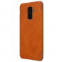 Husă flip Nillkin Qin, din piele, pentru Samsung Galaxy A6 Plus (2018) - maro