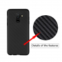 Carcasă din plastic cu textură carbon, pentru Samsung Galaxy A6 Plus (2018) - negru