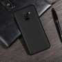 Carcasă din plastic cu textură carbon, pentru Samsung Galaxy A6 Plus (2018) - negru