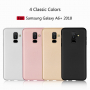 Carcasă din plastic cu textură carbon, pentru Samsung Galaxy A6 Plus (2018) - negru