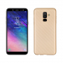 Carcasă din plastic cu textură carbon, pentru Samsung Galaxy A6 Plus (2018) - auriu