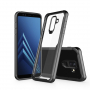 Carcasă antișoc, transparent, pentru Samsung Galaxy A6 Plus (2018) - negru
