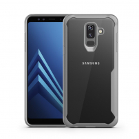 Carcasă antișoc, transparent, pentru Samsung Galaxy A6 Plus (2018) - gri