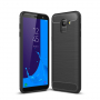 Carcasă din plastic cu textură șlefuită, pentru Samsung Galaxy J6 (2018) - negru