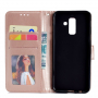 Husă flip cu imprimeu mandala pentru Samsung Galaxy A6 Plus (2018) - roz-auriu