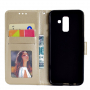 Husă flip cu imprimeu mandala pentru Samsung Galaxy A6 Plus (2018) - auriu