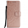 Husă flip cu imprimeu mandala pentru Samsung Galaxy A6 (2018) - roz-auriu