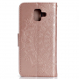 Husă flip cu imprimeu mandala pentru Samsung Galaxy A6 (2018) - roz-auriu