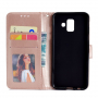Husă flip cu imprimeu mandala pentru Samsung Galaxy A6 (2018) - roz-auriu