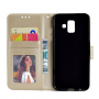 Husă flip cu imprimeu mandala pentru Samsung Galaxy A6 (2018) - auriu