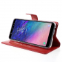 Husă flip Goospery Blue Moon, pentru Samsung Galaxy A6 Plus (2018) - roșu